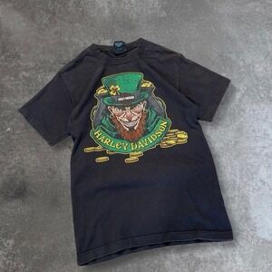 Vintage Harley Davidson St Patricks Day Leprechaun‎ Panama City Beach T Shirt